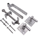Field Gate Hinge Set Double Strap Adjustable Hook On Plate - (12