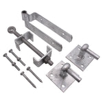 Field Gate Hinge Set Double Strap Adjustable Hook On Plate - (24