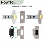 Sassari Satin Nickel Lever Door Handle Pack - Latch - tradefit - 5