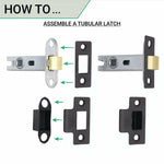 Sassari Matt Black Lever Door Handle Pack - Latch - tradefit - 5