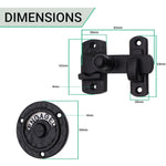 Bathroom Indicator Bolt - Black Antique Iron - 83mm - tradefit - 3