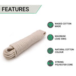 Sash Window Cord Rope Waxed Cotton No.4 6mm 10 meters - tradefit - 2