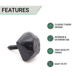 Decorative Door Stud - 25x25mm - Black Antique Iron - tradefit - 2