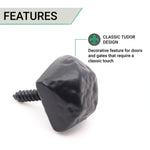 Decorative Door Stud - 25x25mm - Black Antique Iron - tradefit - 3