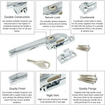 Locking Window Fastener - 142mm - Satin Chrome - tradefit - 2