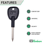 Rack Bolt Keys Pack of 1 - 35mm - Black - Pack Of 1 - tradefit - 3