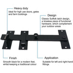 Heavy Suffolk Latch - 219 x 50mm - Black - tradefit - 2