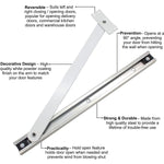 Door Restrictor Arm Stay Mortice Overhead - 90° Opening - White - tradefit - 2