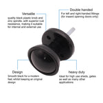 Plastic Rim / Mortice Knob Set - 50mm - Black - tradefit - 2