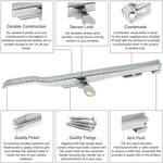 Locking Window Stay - 250mm - Satin Chrome - tradefit - 2