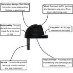 Oval Floor Mounted Door Stop - Screw Fixing - Matt Black - tradefit - 2