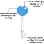 Phlexicare RADAR Key - Blue Top Comfort Grip - Pack 1 - tradefit - 2