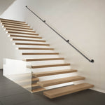 Black Handrail Grab Rail Kit 2440mm - Cast Iron - tradefit - 2
