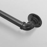 Black Handrail Grab Rail Kit 2440mm - Cast Iron - tradefit - 1
