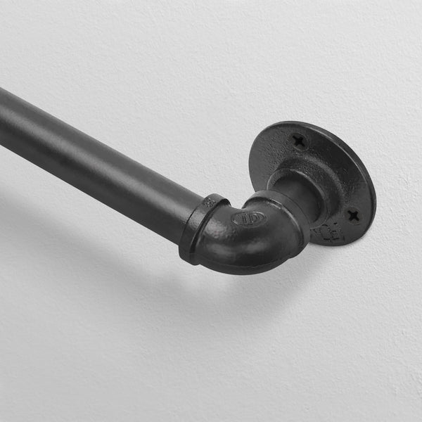 Black Handrail Grab Rail Kit 1525mm - Cast Iron - tradefit - Featured Image