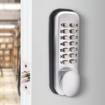 ED20 Paddle Push Button Hold Back Mechanical Digital Code Lock - Fire Rated - Satin Chrome - tradefit - 6