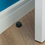 Oval Floor Mounted Door Stop - Screw Fixing - Matt Black - tradefit - 4
