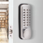 Push Button Mechanical Digital Code Lock - Fire Rated - Satin Chrome - tradefit - 5