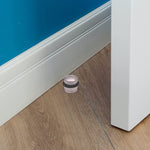 Dome Top Floor Mounted Door Stop - 30mm Diameter - Satin Chrome - tradefit - 3