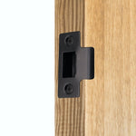 Tubular Latch Faceplate Strike Frame Keep and Dust Box - Matt Black - tradefit - 4