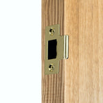 Tubular Latch Faceplate Strike Frame Keep and Dust Box - Polished Brass Finish - tradefit - 4
