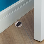 Oval Floor Mounted Door Stop - Screw Fixing - Satin Nickel - tradefit - 4