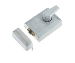 Fire Rated Roller Bolt Rim Night Latch - FD30 - 90mm Case 60mm Backset - Satin Chrome - tradefit - 1