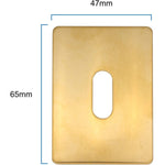 Repair Escutcheon Key Hole Cover Plate Self Adhesive Fix - Polished Brass - 47mm - tradefit - 2