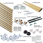 Pocket Door Kit for Double Doors with Soft Close - 915 x 2032mm Max Door Size - 120mm Finished Wall Thickness - tradefit - 4