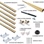Pocket Door Kit for Single Doors with Soft Close - 915 x 2032mm Max Door Size - 120mm Finished Wall Thickness - tradefit - 5