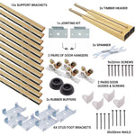 Pocket Door Kit for Double Doors With Synchronised Opening - 915 x 2032mm Max Door Size - 120mm Finished Wall Thickness - tradefit - 5
