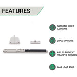 Soft Close Drawer Damper 25kg Force for Wood or Metal Drawers - tradefit - 2