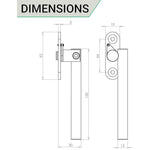 Locking Espagnolette UPVC Window Fastener - Left Hand - Stainless Steel - tradefit - 3