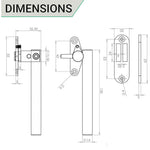 Casement Window Fastener Mortice Plate - Left Hand - Stainless Steel - tradefit - 3