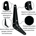London Shelf Bracket 100 x 75mm Black - tradefit - 2