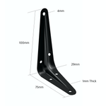 London Shelf Bracket 100 x 75mm Black - tradefit - 3