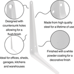 London Shelf Bracket 250 x 200mm White - tradefit - 2