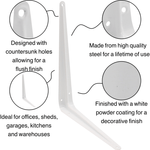 London Shelf Bracket 300 x 250mm White - tradefit - 3