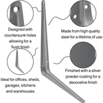 London Shelf Bracket 350 x 300mm Silver - tradefit - 2