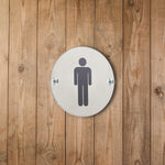Circular Disc Navigation Signage - 76mm x 1.5mm - Screw Fixed - Male - tradefit - 5