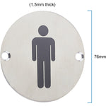 Circular Disc Navigation Signage - 76mm x 1.5mm - Screw Fixed - Male - tradefit - 4