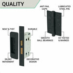 Sassari Matt Black Lever Door Handle Pack - 64mm Sashlock - tradefit - 4