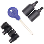 Locking Security Sash Window Stop Set - Pack of 2 with Key - Matt Black - tradefit - 2