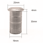 Brass Dust Socket for Flush Bolts - 20 x 25mm - Satin Nickel - tradefit - 2