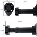 Kitchen Unit Legs Plinth Adjustable Cabinet Carcass Base Unit Feet - 120 - 150mm - Black - Pack of 4 - tradefit - 2