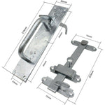 HD Gate Kit - Suffolk Latch - 350mm Hinges - 150mm Brenton Bolt - Galvanised - tradefit - 7