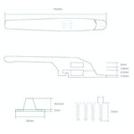 Locking Window Fastener - 142mm - Satin Chrome - tradefit - 3