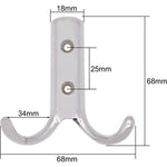 Coat Hook Twin Double Robe Modern - Chrome Plated - Pack of 2 - tradefit - 3