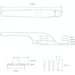 Locking Window Fastener - 142mm - Matt Black - tradefit - 4
