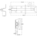 HD Gate Kit - Ring Latch - 350mm Hinges - 150mm Brenton Bolt - Galvanised - tradefit - 7